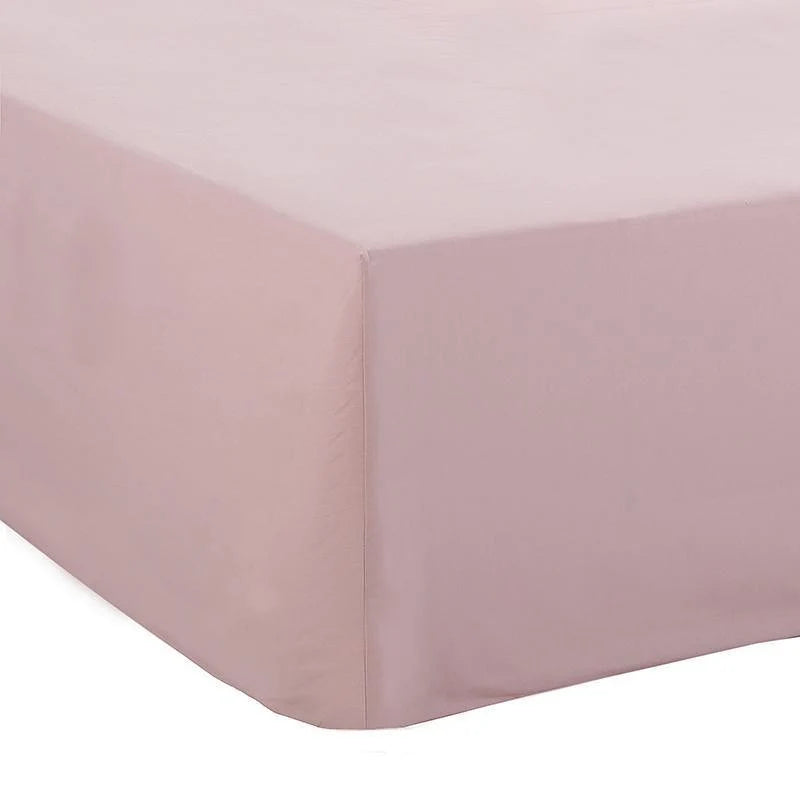 Washed Cotton Sheet Set – Misty Rose fitted sheet corner detail